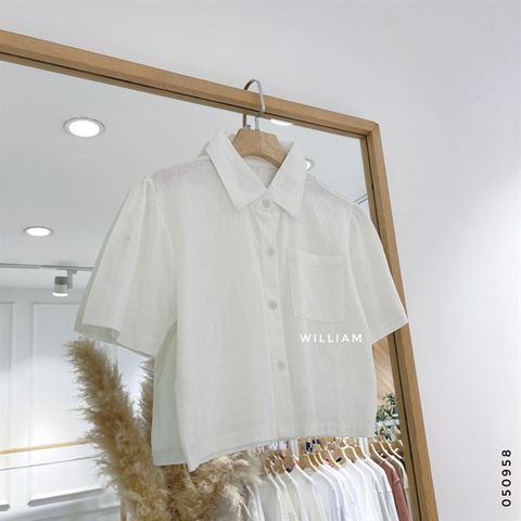 Áo sơ mi linen crop TN 27 