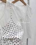  Áo kiểu cổ tròn phối áo dây 5122 