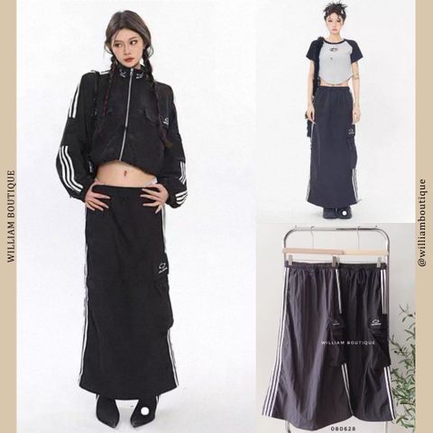  Váy dù túi hộp 3 sọc 1920 