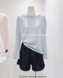  Áo thun tay dài kẻ sọc 8079 