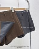  Quần short váy dạ trơn 8035 