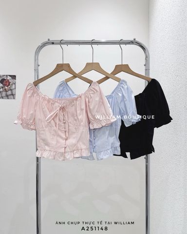  Áo kiểu nút bọc 2696 