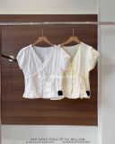  Áo kiểu cổ V phối ren 347 