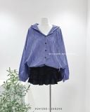  Áo khoác sơ mi nón caro nhí 532 