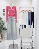  Áo len ôm tay dài đan dây 6831 