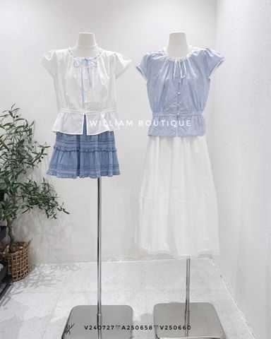  Áo sơ mi xô cổ viền dây TW568 