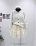  Áo khoác cardigan len hoa 8091 