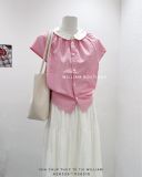  Áo sơ mi sọc tay hến cổ trắng 6326 