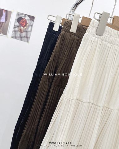  Váy nỉ xoè dập ly 1937 