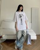  Quần jean wax rách gấu 9016 