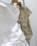  Áo sơ mi cổ Y nhún nẹp ngắn tay 6329 