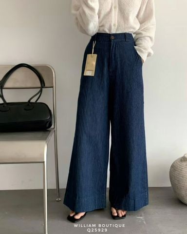  Quần jean ống rộng kẻ sọc 2477 