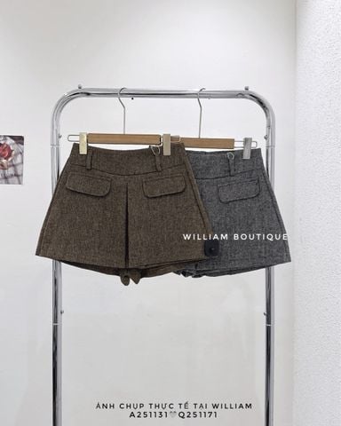  Quần short váy dạ bố 8032 