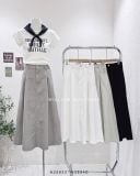  Váy kaki dài túi V 9331 