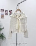  Áo sơ mi sọc + khăn len 1021 