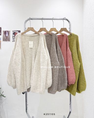  Áo khoác cardigan len dài 