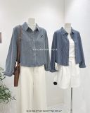  Áo sơ mi denim kẻ sọc 8089 