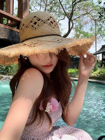  Nón cói đi biển viền rách QCCC 