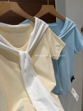  Áo thun tay ngắn cột khăn 7242 