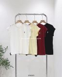  Áo thun giấy tay hến thêu ngựa 3812 