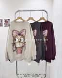  Áo hoodie rộng cún nơ CHOOSE 3322 