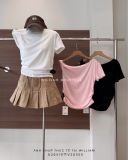  Áo thun xoắn lệch vai 2932 