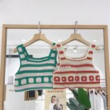  Áo dây len sọc bông 1134 