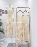  Đầm dây hoa 3 tầng 2558 