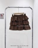  Váy da lộn xếp tầng 8503 