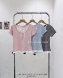  Áo thun phối bèo trắng 2515 