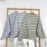  Áo SM caro crop + áo dây 702 