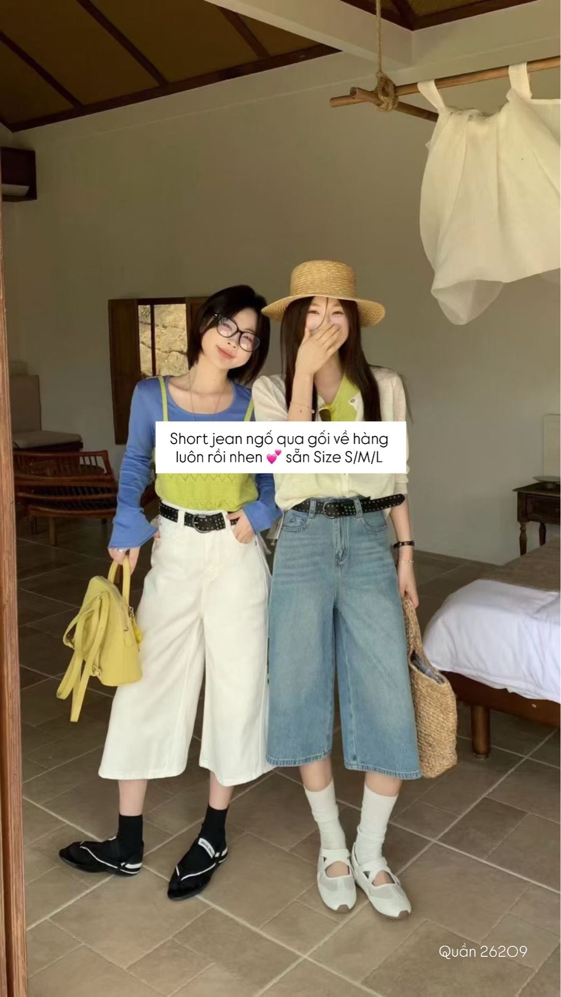  Quần short jean dài 5377 