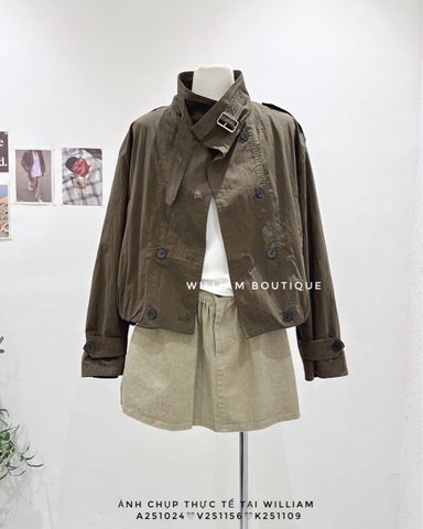  Áo khoác gió cổ bẻ dáng ngắn 88788 