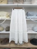  Váy xoè dài phối ren tròn 6059 