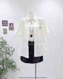  Áo sơ mi tay ngắn túi thêu Peaches 1986 