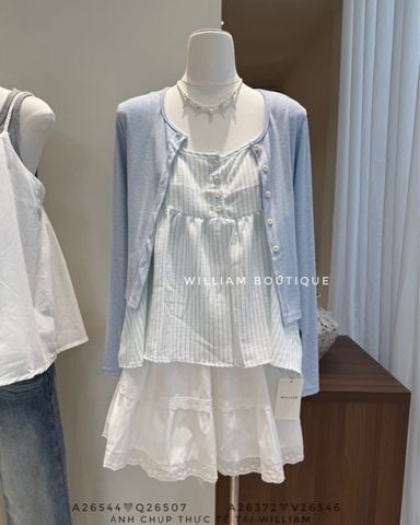  Váy ngắn phối ren 8165 