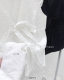  Áo xô ren cổ V cột nơ 5384 