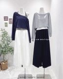  Set áo tay dài + áo dây cổ yếm 8937 