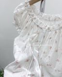  Áo kiểu trễ vai bông nhí 6937 