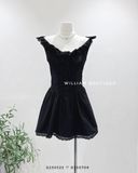  Đầm ngắn cotton phối ren 5244 