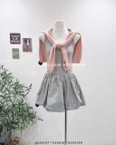  Áo cardigan len mỏng thêu chữ 7017 