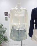  Áo sơ mi đũi gài lệch 6804 