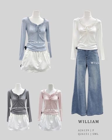  Áo thun tay dài phối bi 285 