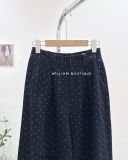  Quần jean ống rộng chấm bi 9016 