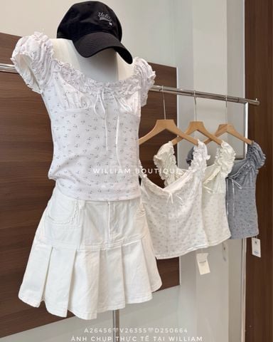  Áo thun bông nhí viền bèo 80203 