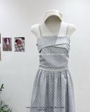  Đầm dây caro 1021 