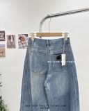  Quần jean suông ống ráp rộng 3369 