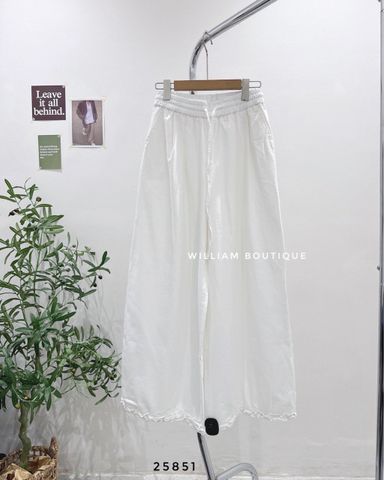  Quần ống suông rộng lai bèo 9008 