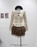  Váy ngắn nhung ren 052 