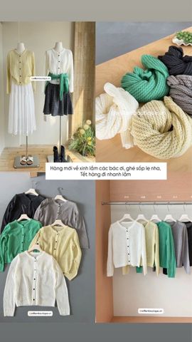  Áo khoác cardigan len lưới mỏng 1185 